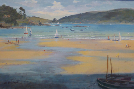South sands Beach, Salcombe, 2016 (oil on canvas)