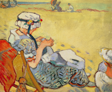 On the beach, 1913 (oil on canvas)