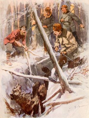 A Bear-Trap (colour litho)