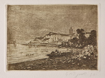 Venetian Lagoon (etching and aquatint on white paper)