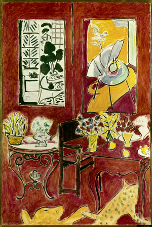 Grand interieur rouge 1948 (oil on canvas )