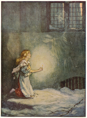 The Little Match Girl (colour litho)