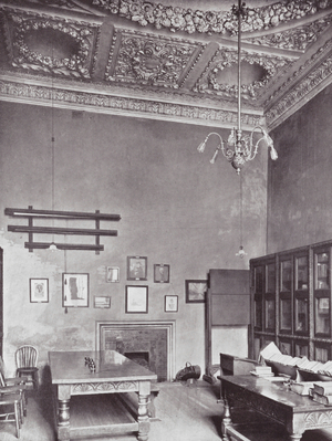 Busby Library, S of the School-hall, c 1656 (b/w photo)