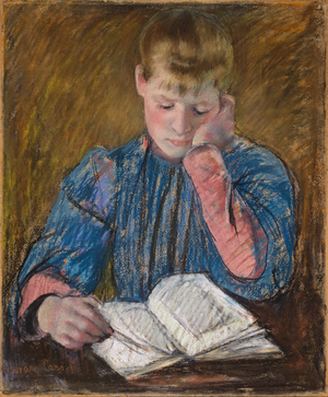 Young Girl Reading, c.1894 (pastel on paper)