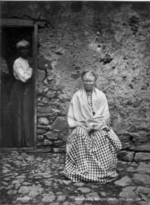 Albino native woman, 19th century (b/w photo)