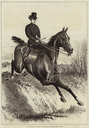 The Empress of Austria with the Meath Hounds (engraving)