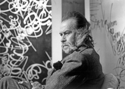 Georges Mathieu, 1975 (b/w photo)