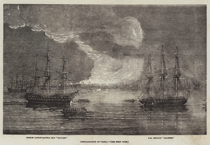 Conflagration at Varna (engraving)