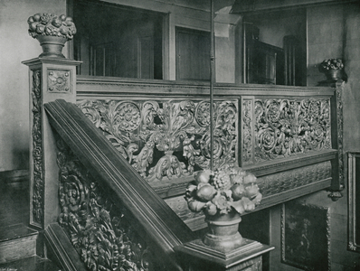 Staircase at Tyttenhanger (b/w photo)
