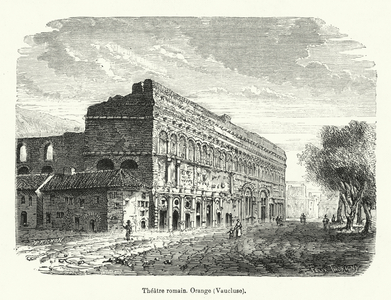 Theatre romain, Orange (Vaucluse) (engraving)