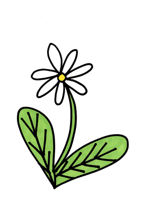 Daisy  (felt tip pen on paper )