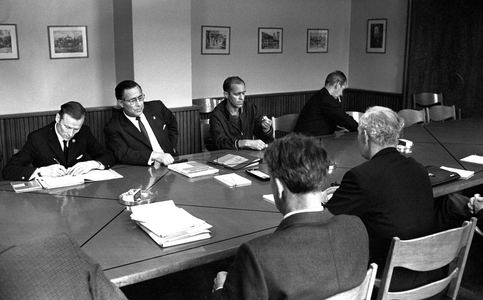 Oslo, 19700706 Negotiation meeting on the strike at Electric Furnace Products Company / Sauda Smelter ..., 1970 (photo)