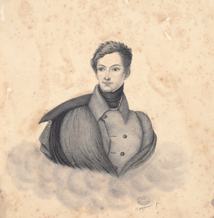 Portrait de Frédéric (Fritz) Baciocchi (pencil on paper)