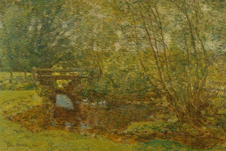 New England Duck Pond, 1918 (oil on canvas)