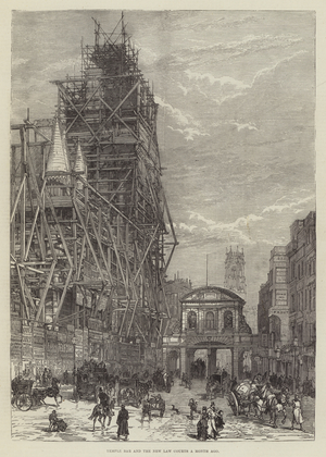 Temple Bar and the New Law Courts a Month Ago (engraving)