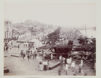 Storm Damage, Kobe, 1890s (b/w photo)