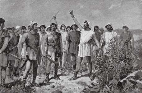 The Revolt of Helots in Sparta, BC 464 (litho)