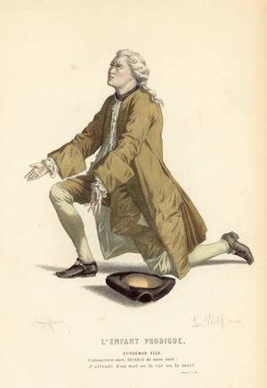 L'Enfant Prodigue, Euphemon Fils (coloured engraving)