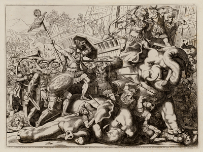 Marcus Claudius Marcellus winning a victory over the Carthaginians (etching)