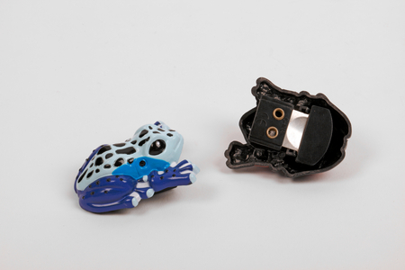 Toy frog clicker, dog trainer noise