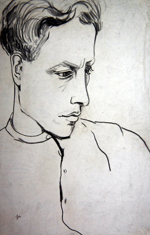 Portrait of Robert Colquhoun, c.1930 (conte crayon on paper)