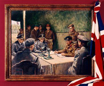 The German Surrender, (oil on canvas)