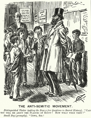 Punch cartoon: The Anti-Semitic Movement (engraving)