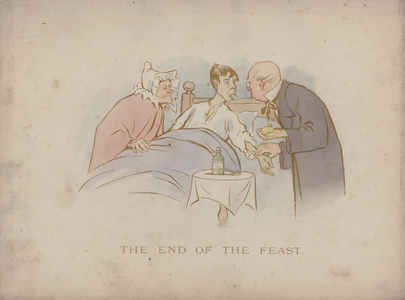 Page from the Humours of Cynicus (coloured engraving)