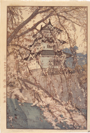 Hirosaki Castle (colour woodblock print)