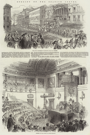 Opening of the Spanish Cortes (engraving)
