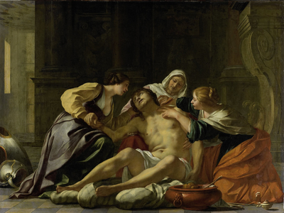 St Sebastian Nursed by Irene and her Helpers, 1630-1638 (oil on canvas)
