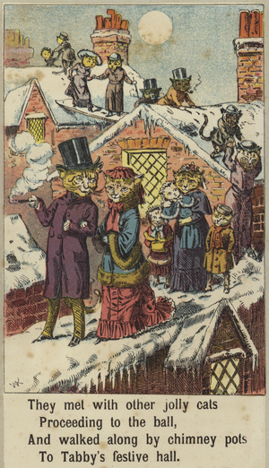 Tabby's Party (colour litho)