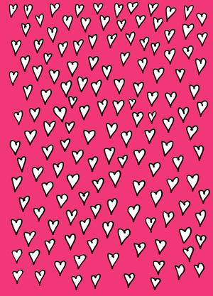 White Heart Pink, 2017 (felt tip pen and photoshop on paper)