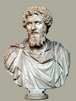 Italy: Marble bust of Septimius Severus (145-211 CE)