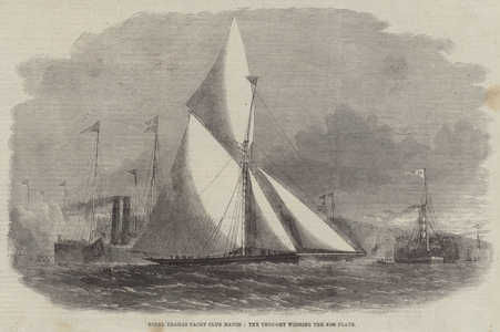 Royal Thames Yacht Club Match, the Thought winning the £100 Plate (engraving)