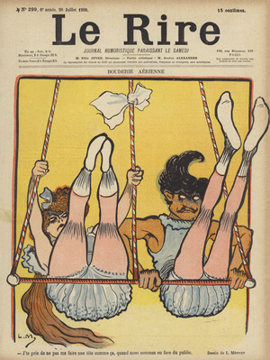 Illustration for Le Rire (colour litho)