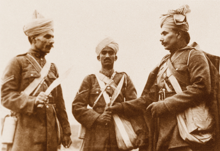 

Portrait of Hindu soldiers on the French front in February 1940 (b/w photo)
