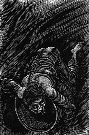 A Descent Into the Maelstrom, by Edgar Allan Poe, 1944 (wood engraving)
