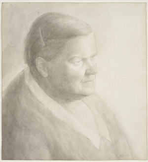 Portrait of Gwen Raverat, 1954 (drawing)