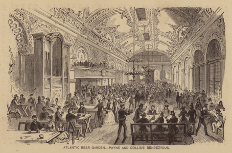 Atlantic Beer Garden, Payne and Collins' Rendezvous (engraving)
