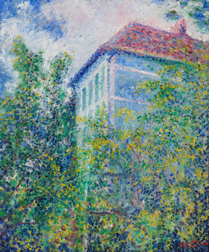 The Blue House in Giverny, 1924(oil on canvas)
