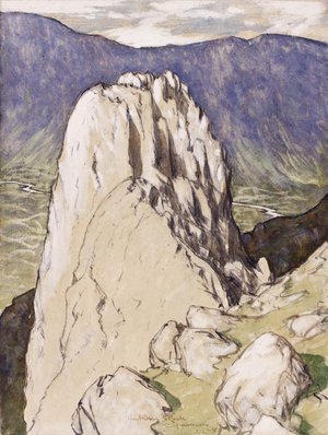 The Pillar Rock, 1928 (ink, w/c & gouache on paper)