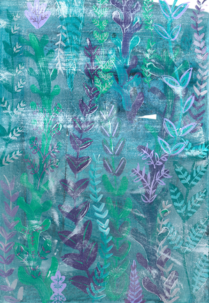 Violet Boogie, 2018 (gouache on paper)