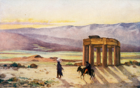 The Bika with the Shrine of Douris (colour litho)