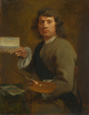 Sight (Portrait of Robert van den Hoecke (1622-1688)), before 1661 (oil on wood)