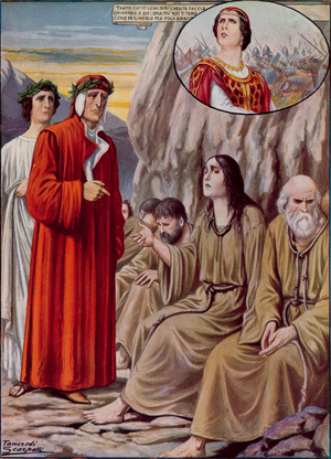 Illustration for Dante's Divine Comedy (colour litho)