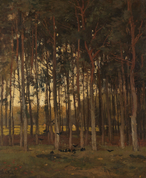 View in the Woods, 1870 (oil on canvas)