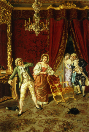 A Slap in the Face, (oil on canvas)