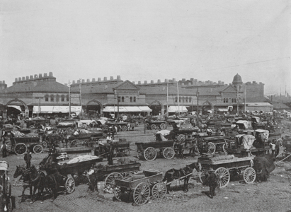 Public Markets, New York City (b/w photo)