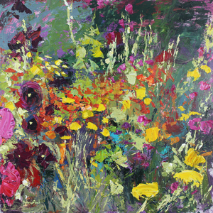 A Splash of Colour in the Garden, 2019 (oil)